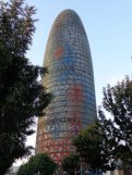 Věž Torre Agbar  v Barceloně